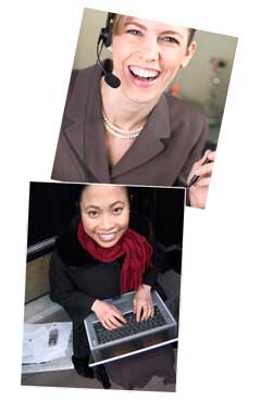Woman on computer