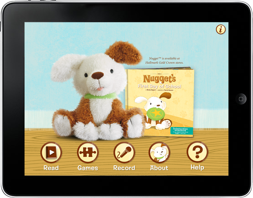 Nugget's First Day of School app menu screen