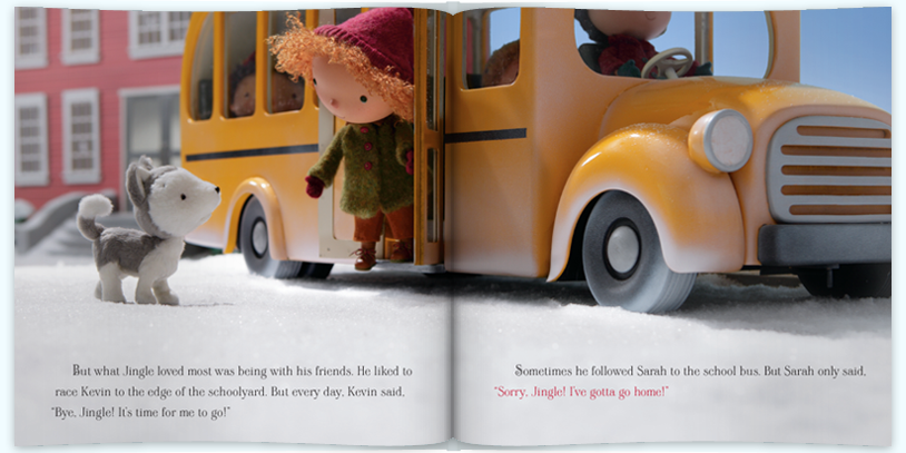 Jingle at the bus stop.