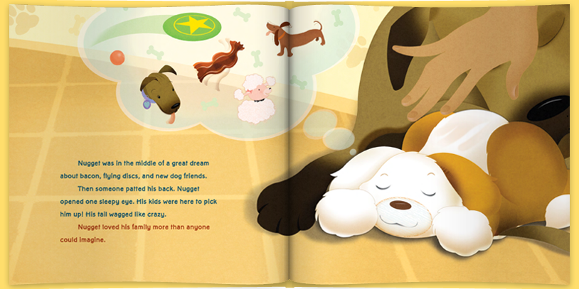 Nugget takes a nap and dreams good dreams